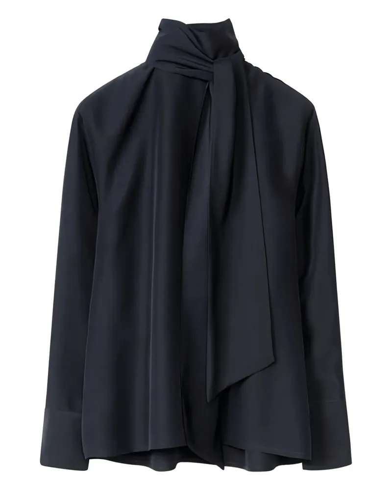 Fabiana Filippi Bluse mit Schleifenkragen - Blau Blau