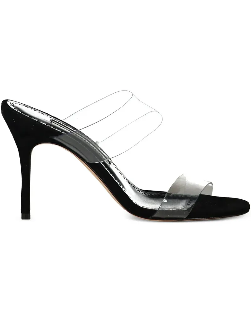 Manolo Blahnik double-strap stiletto mules - Schwarz Schwarz