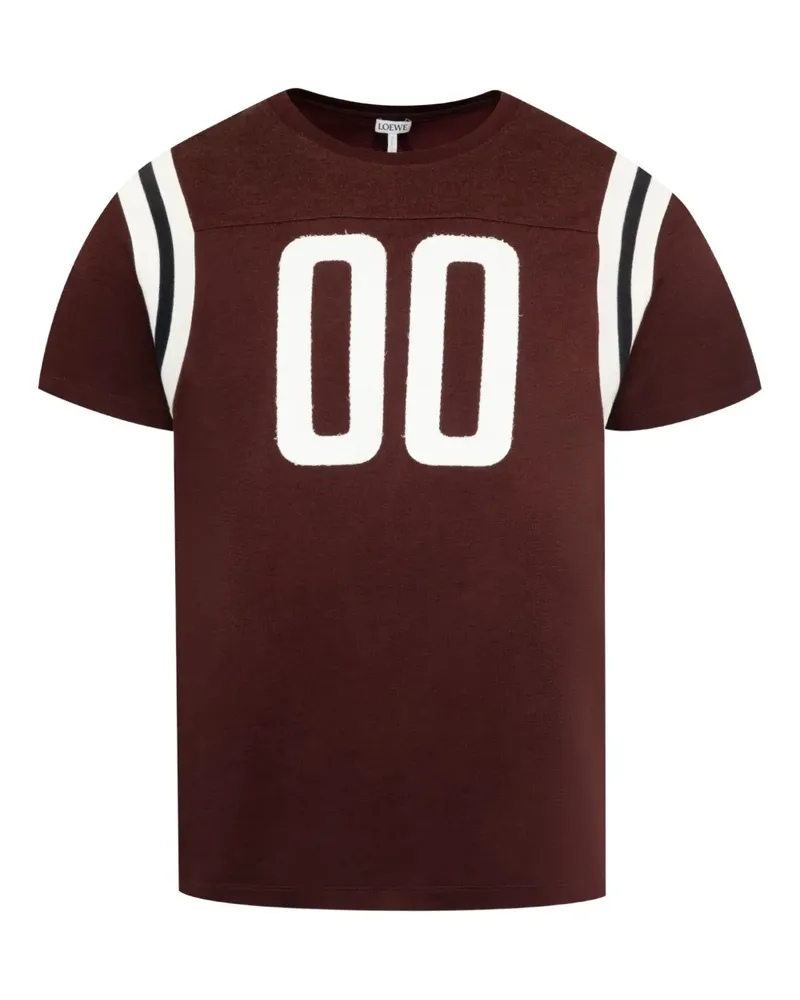 Loewe stripe-detail T-shirt - Rot Rot