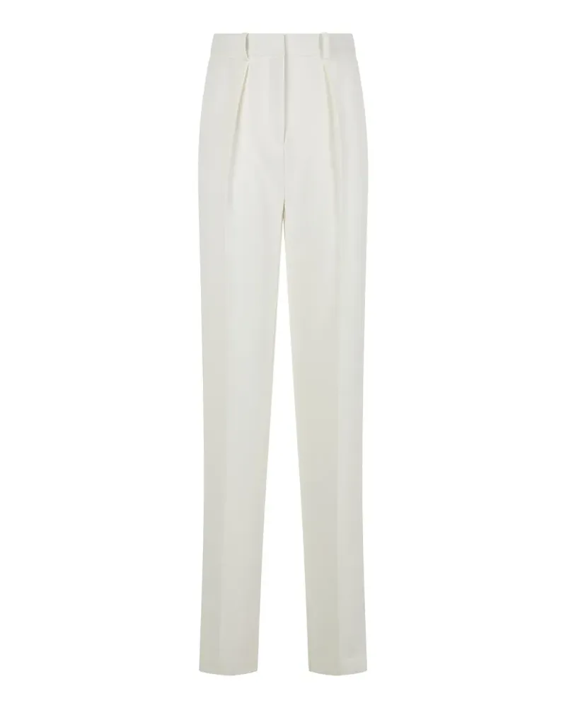 Elisabetta Franchi pleated-detail tailored trousers - Weiß Weiß
