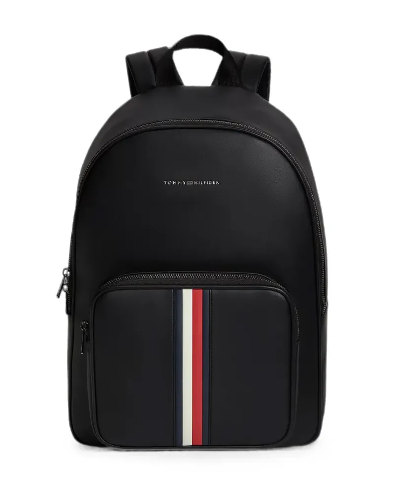 Tommy Hilfiger Global Stripe zip-around backpack - Schwarz Schwarz