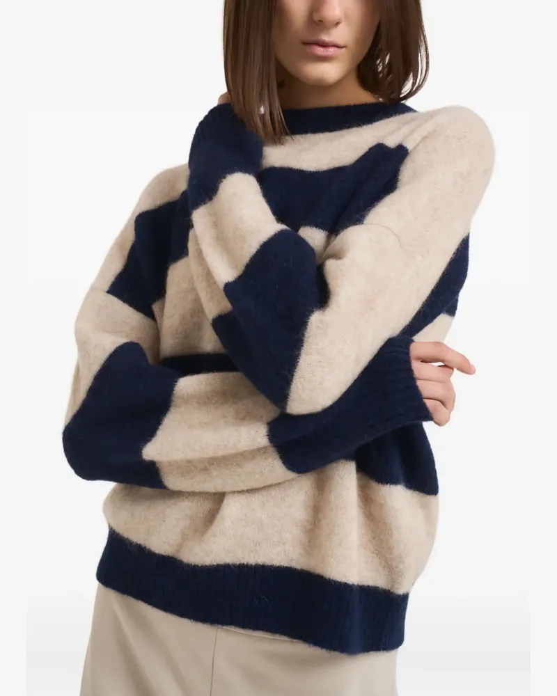 Max Mara Gestreifter Pullover - Nude Nude