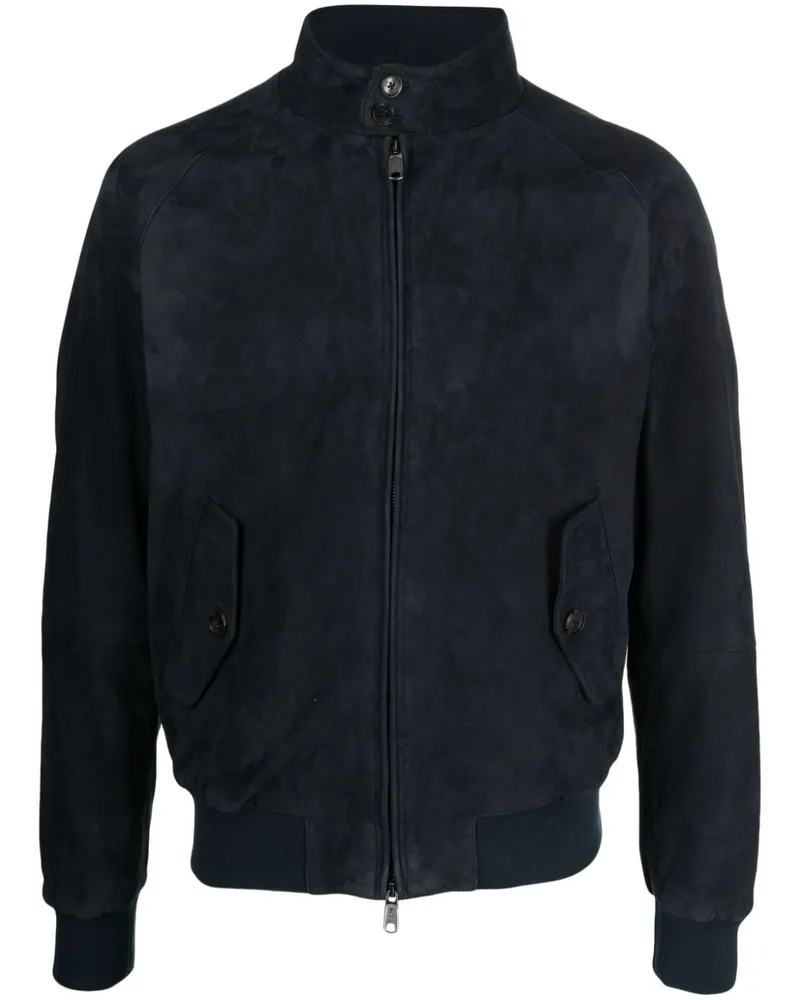 Baracuta G9 Harrington-Jacke aus Wildleder - Schwarz Schwarz