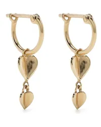 Dinny Hall 10kt Folded Heart Gelbgoldcreolen Gold