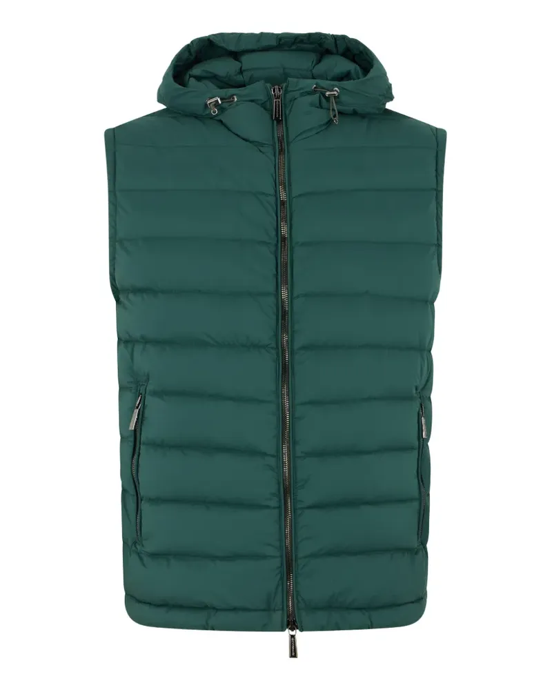 MOORER hooded zipped gilet - Grün Grün