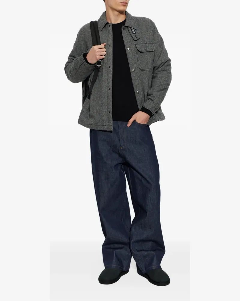 Woolrich Alaskan Hemdjacke mit Fischgrätenmuster - Grau Grau