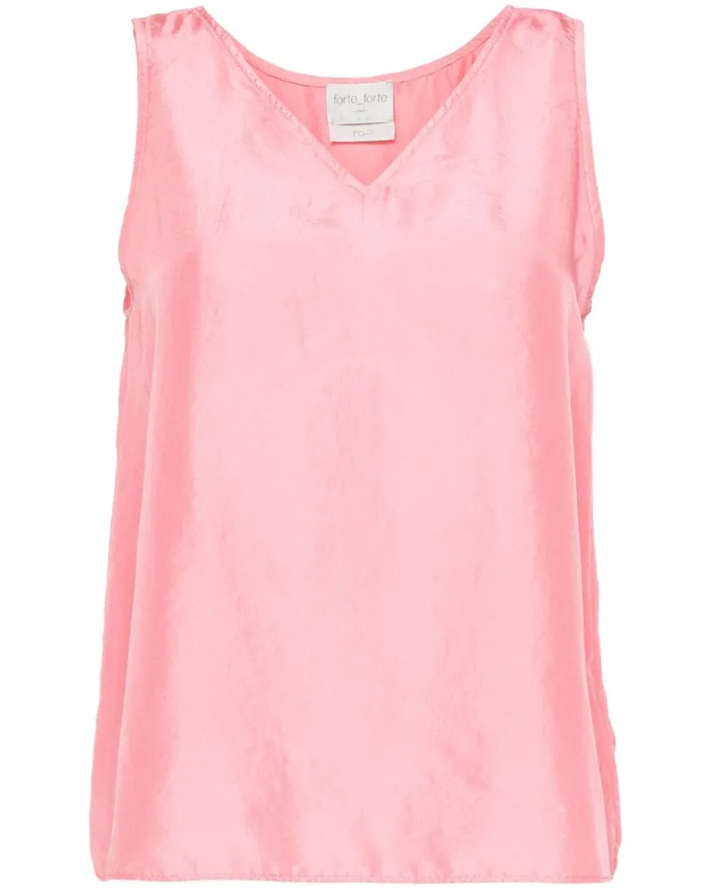 forte_forte Top aus Seide - Rosa Rosa