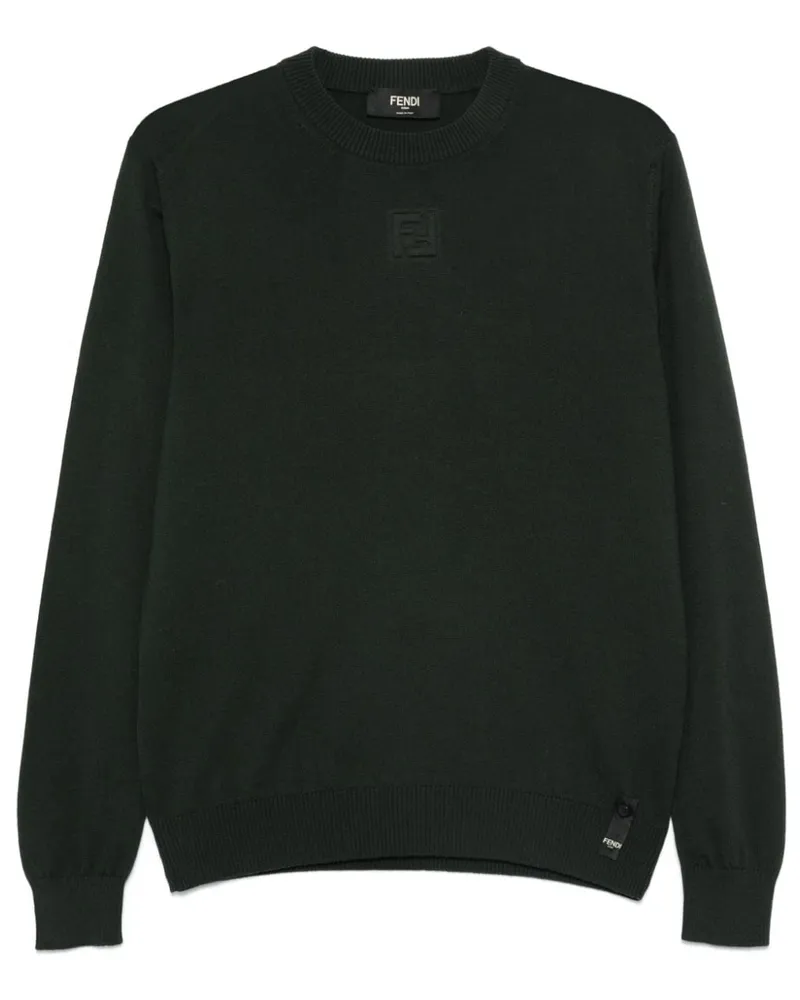 Fendi Pullover mit FF-Prägung - Grün Grün