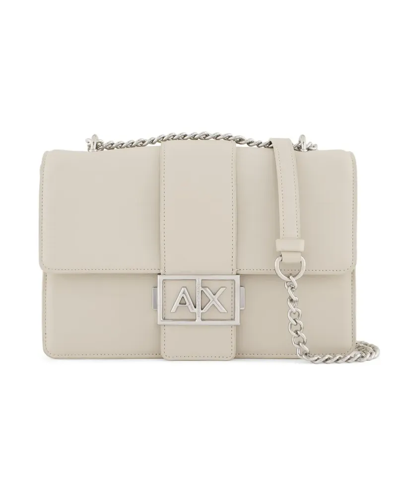 Armani Exchange Schultertasche mit Logo-Schild - Nude Nude