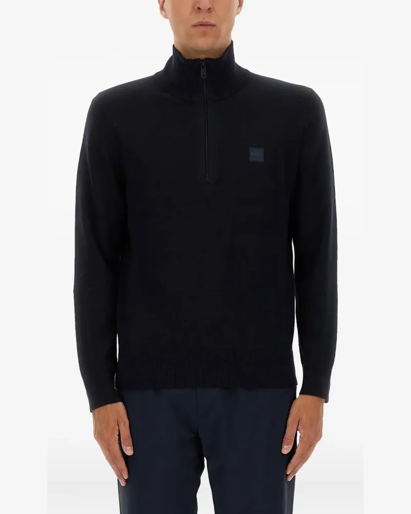 HUGO BOSS Sweatshirtjacke mit Reißverschluss - Blau Blau