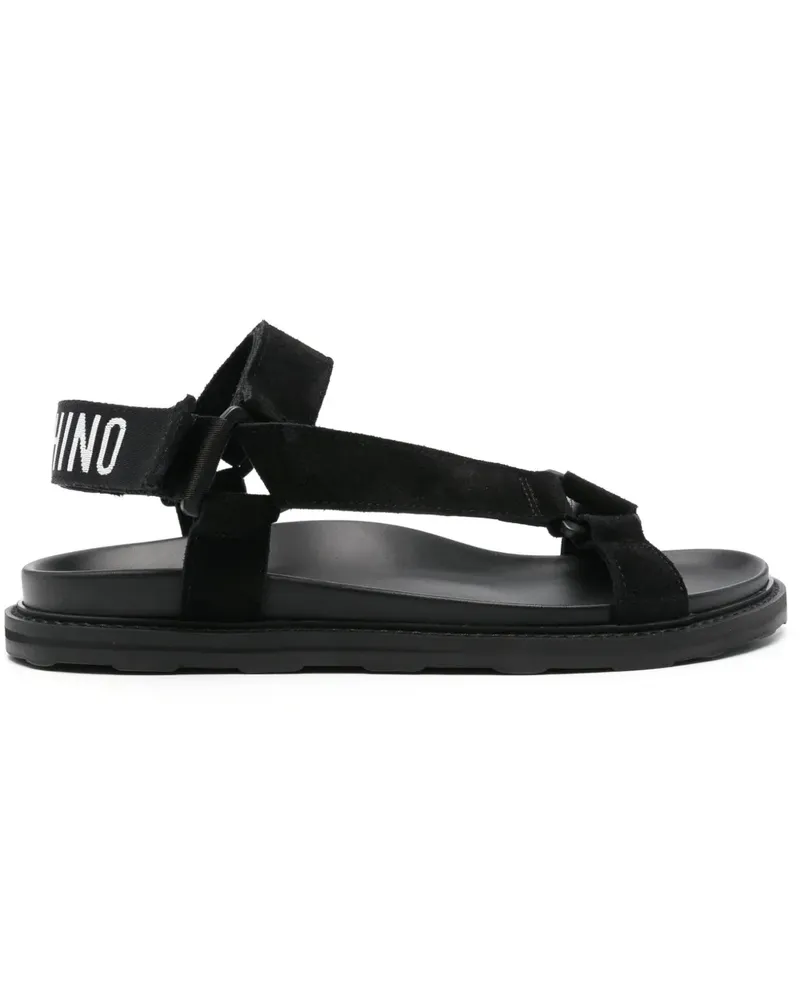 Moschino Sandalen mit Jacquard-Logo - Schwarz Schwarz