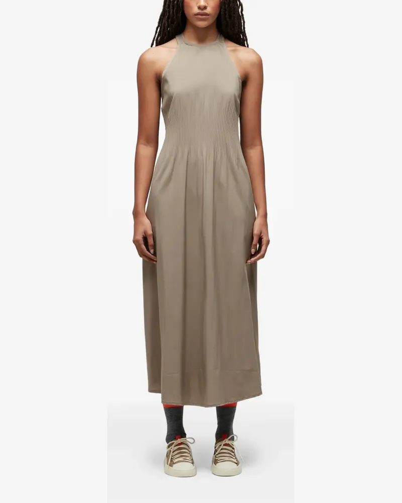 Osklen Plissiertes Neckholder-Minikleid - Nude Nude