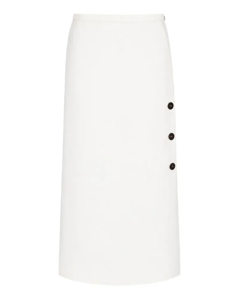 Max Mara Rock mit Knöpfen - Weiß Weiß