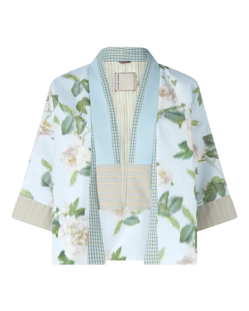Antonio Marras floral-print kimono jacket - Blau Blau