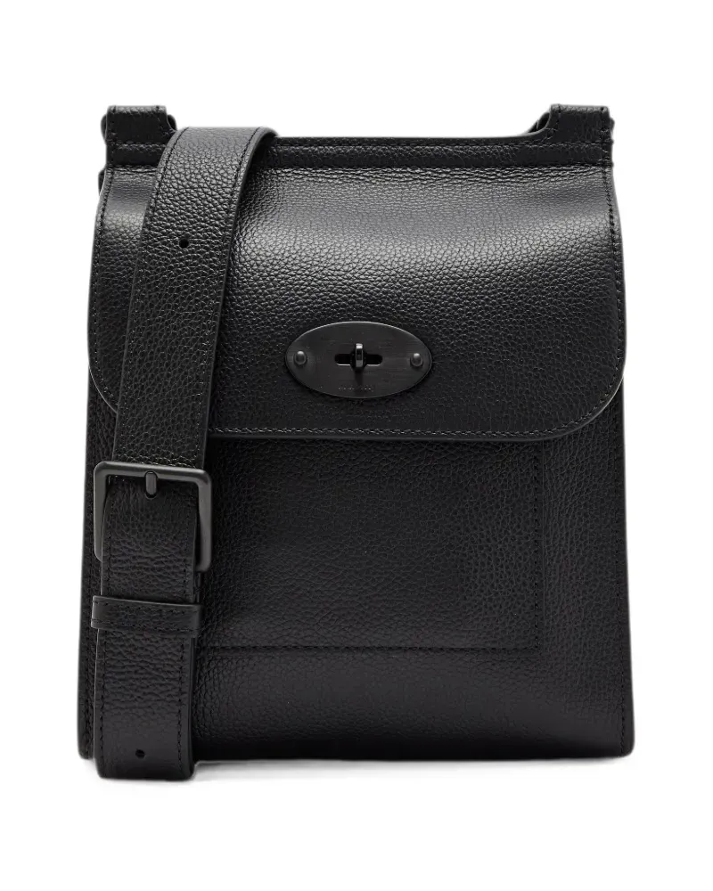 Mulberry Kleine Kuriertasche mit Struktur - Schwarz Schwarz