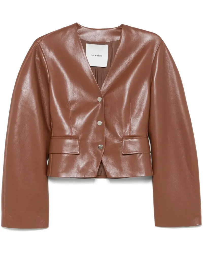 Nanushka Kiyo Jacke - Braun Braun