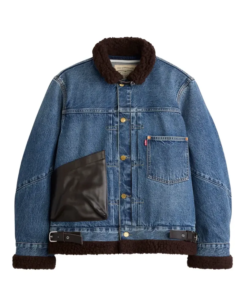Sacai x Levi's layered denim jacket - Blau Blau