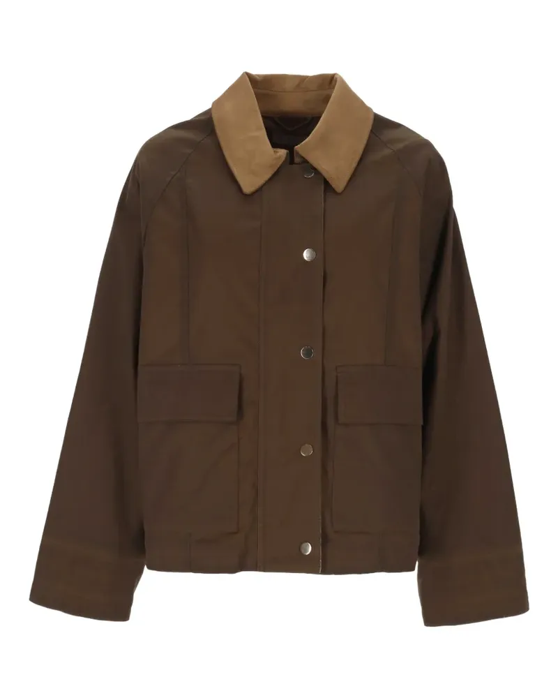 MARELLA Emmcarnet waxed-finish jacket - Braun Braun