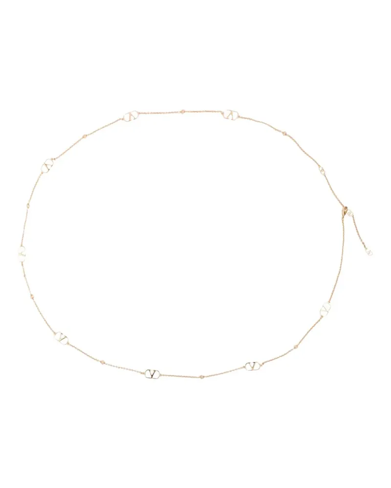 Valentino Garavani Perlenkette mit V-Logo - Gold Gold