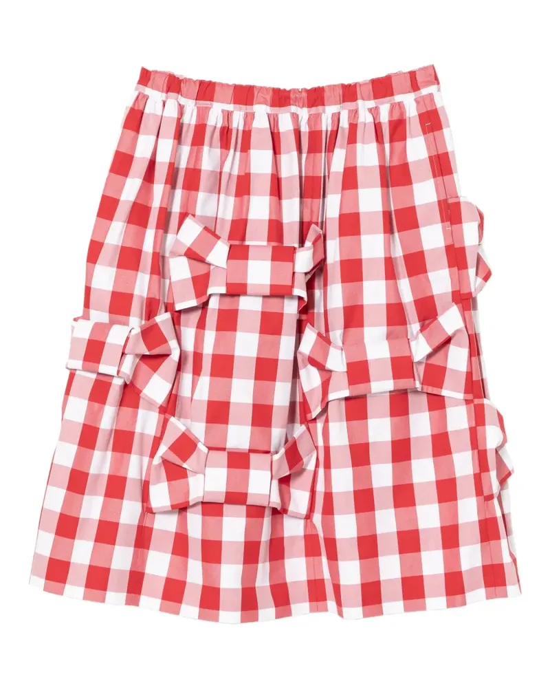 Comme des Garçons Rock mit Vichy-Karomuster - Rot Rot