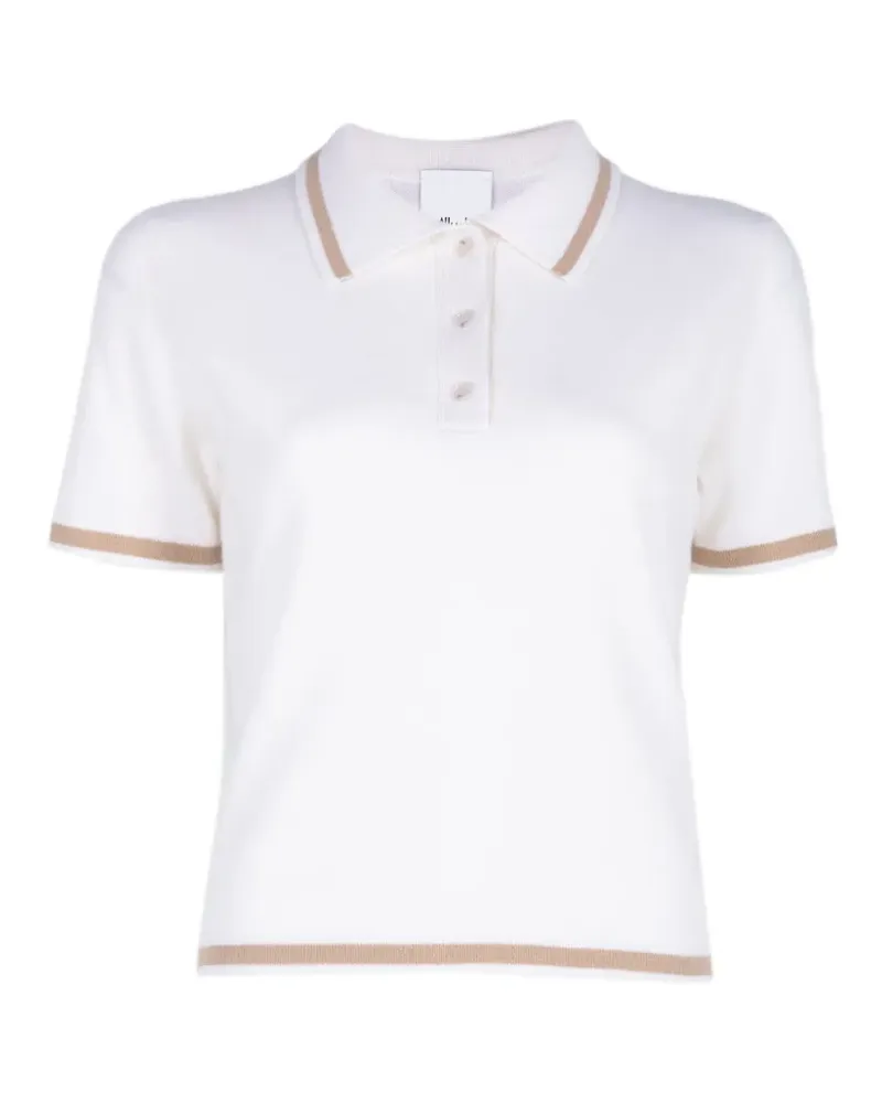 ALLUDE contrast-trim polo shirt - Weiß Weiß