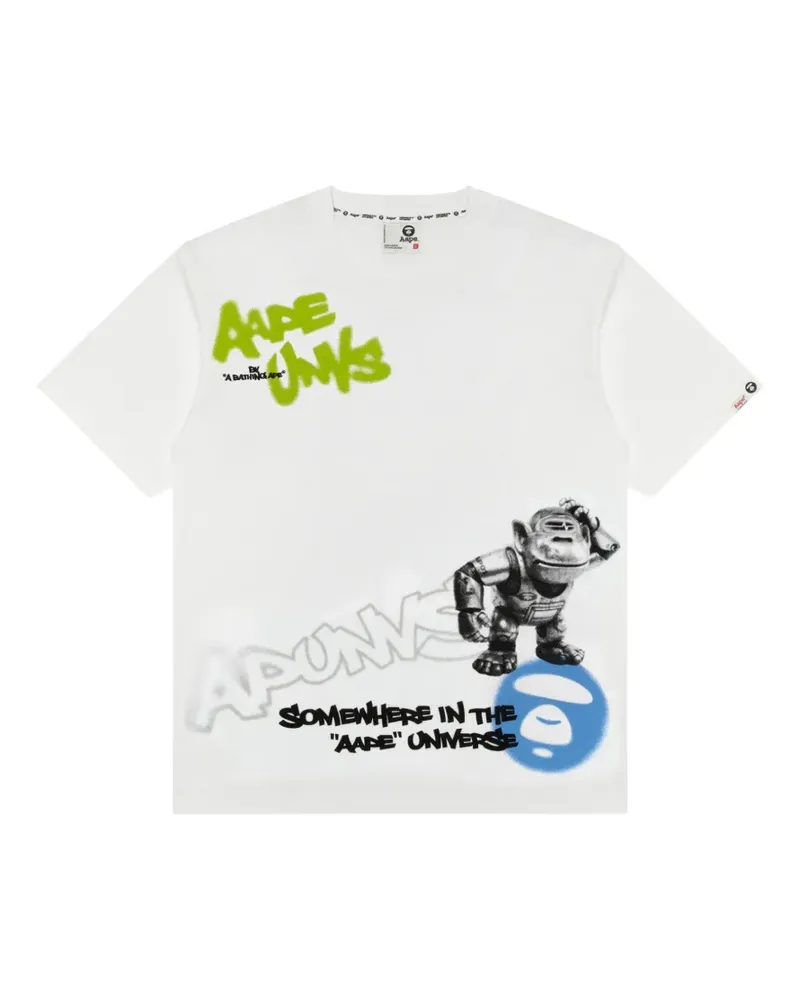 BAPE graphic-print T-shirt - Weiß Weiß