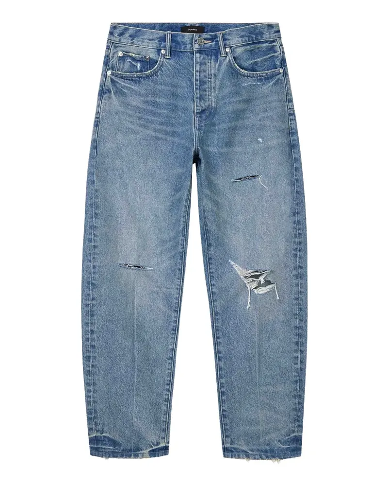 PURPLE BRAND P013 distressed tapered jeans - Blau Blau