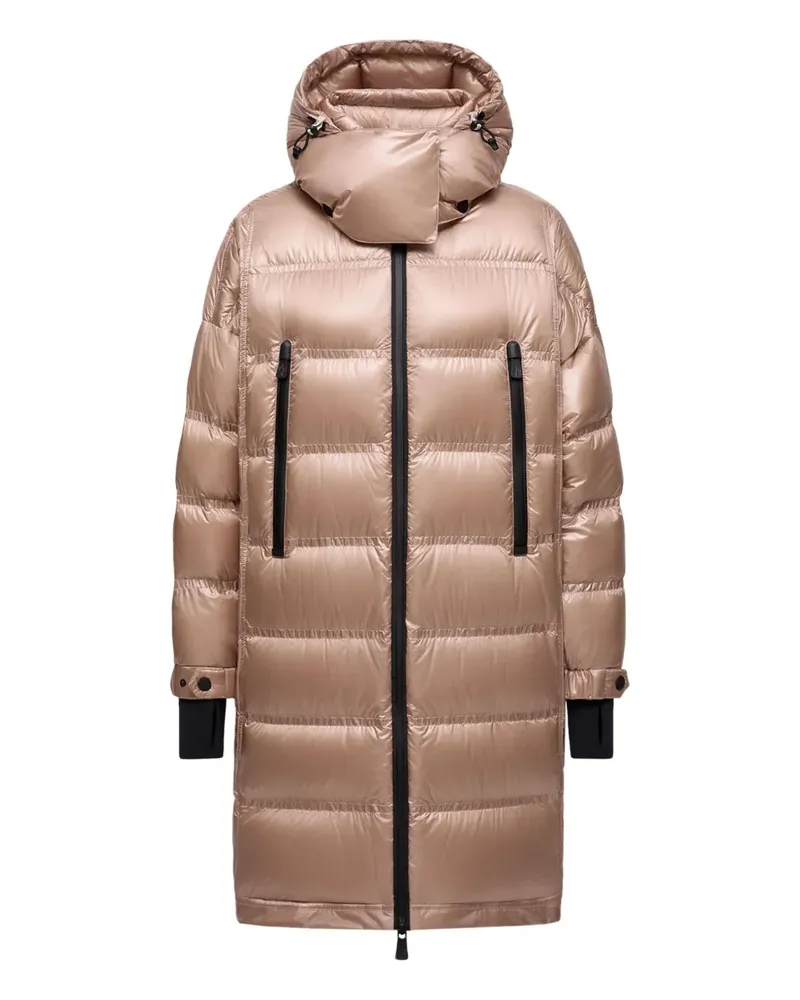 Moncler Gesteppter Rochelairs Kapuzenmantel - Rosa Rosa