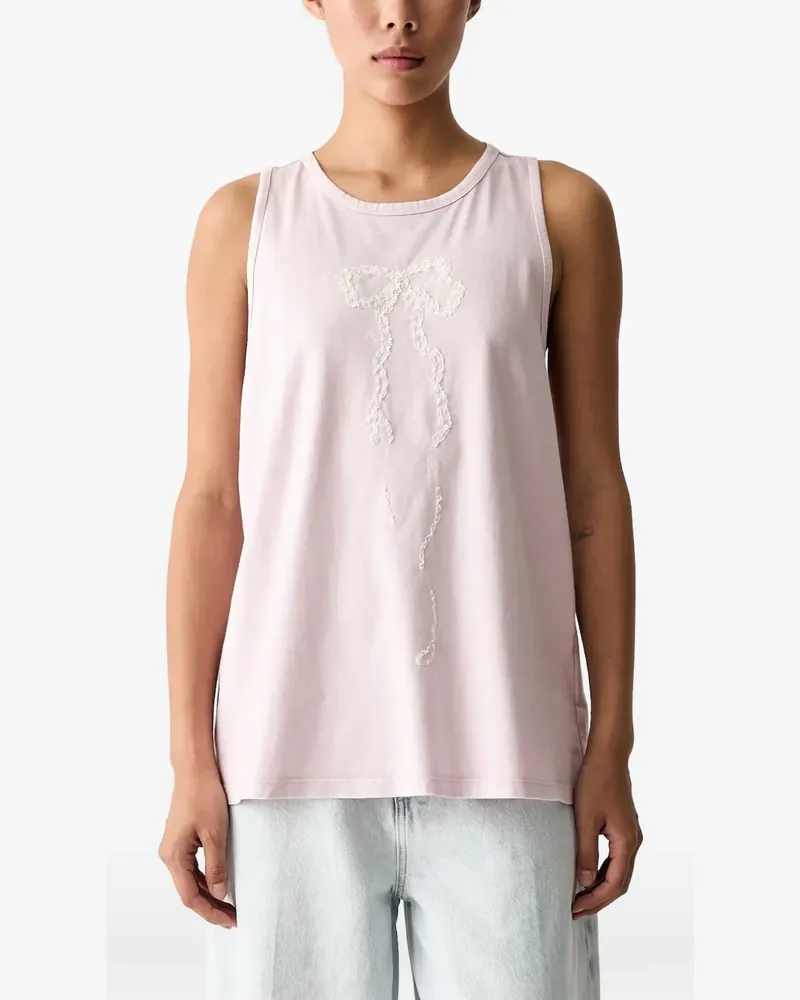 Miss Sixty bow-patch twist-back top - Rosa Rosa