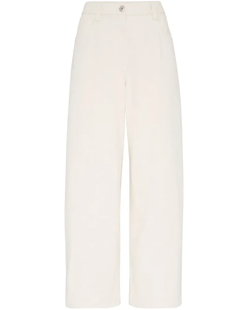 Brunello Cucinelli Klassische Cropped-Hose - Weiß Weiß