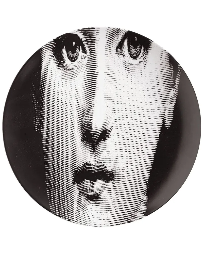 Fornasetti Tema e Variazioni N.52 Wandteller Schwarz