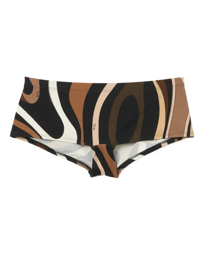 Emilio Pucci Marmo-print mini shorts - Schwarz Schwarz