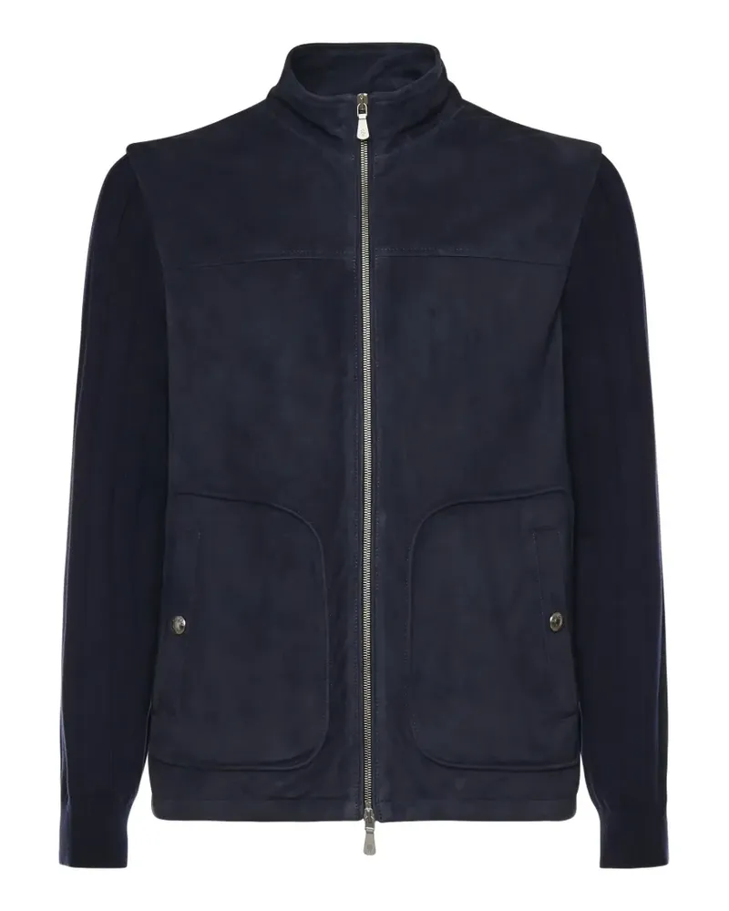 Eleventy panelled zip-fastening jacket - Blau Blau