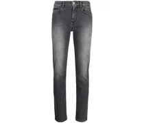 Halbhohe Skinny-Jeans - Grau