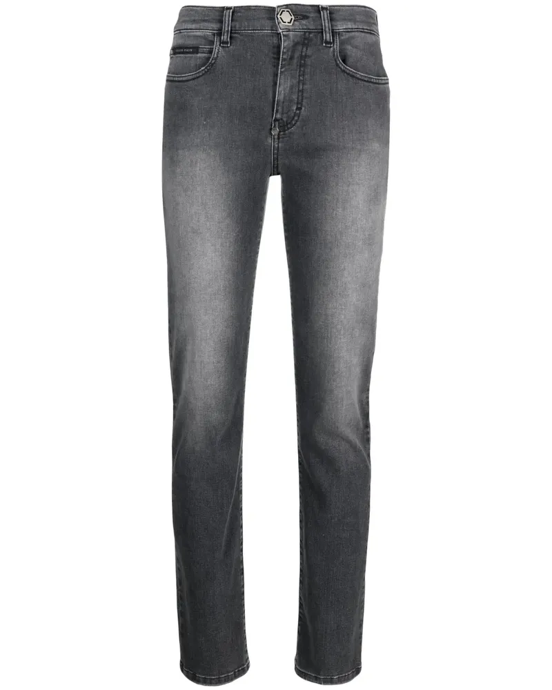 Philipp Plein Halbhohe Skinny-Jeans - Grau Grau
