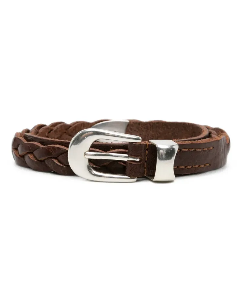 Our Legacy braided leather belt - Braun Braun