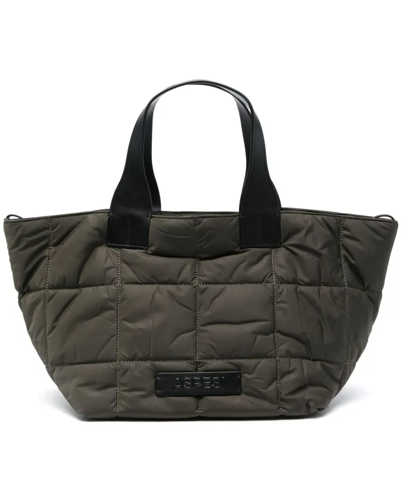 ASPESI Wattierte Tote Bag - Grün Grün