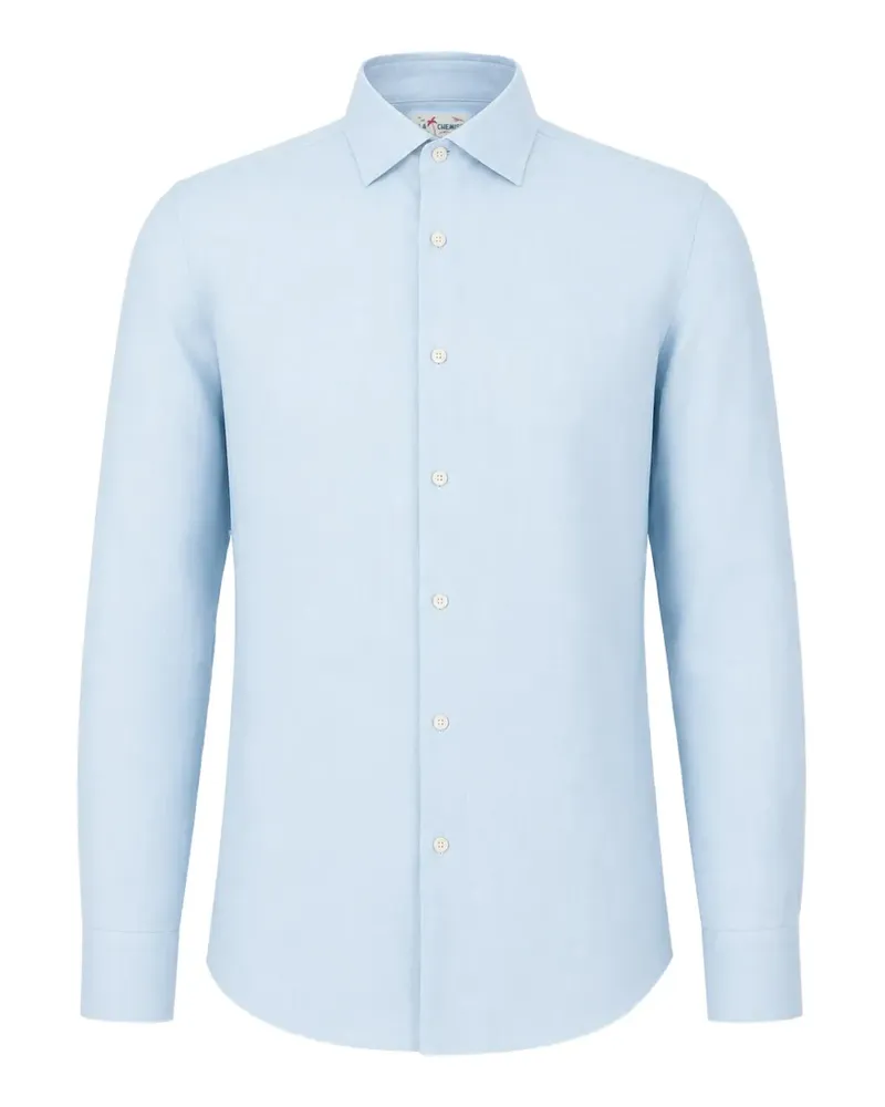 MC2 Saint Barth long-sleeved linen shirt - Blau Blau
