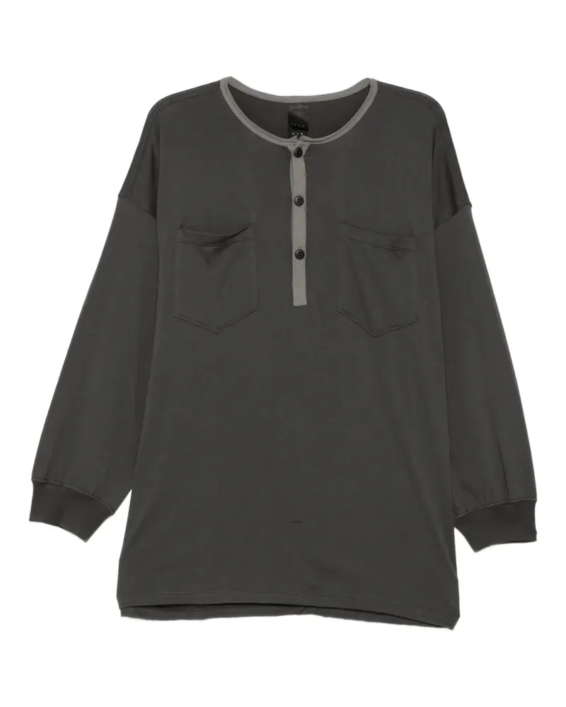 The Viridi-anne Henley-neck T-shirt - Grau Grau