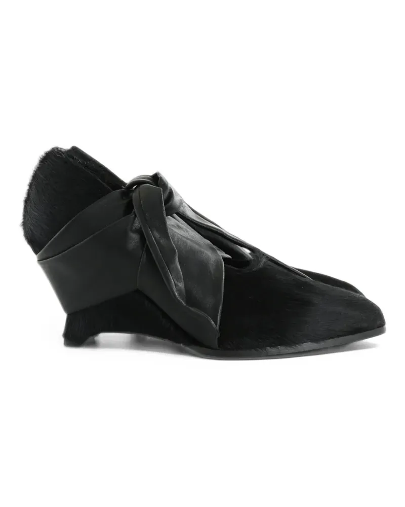 Uma Wang Spitze Pumps mit Knotendetail - Schwarz Schwarz