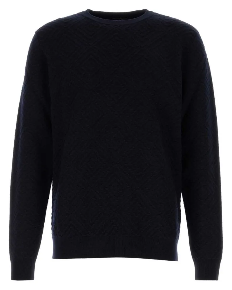 Giorgio Armani Pullover mit Rundhalsausschnitt - Blau Blau