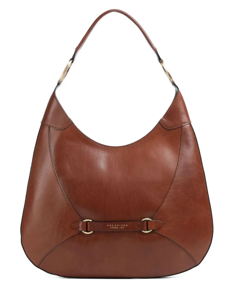 The Bridge Schultertasche aus Leder - Braun Braun