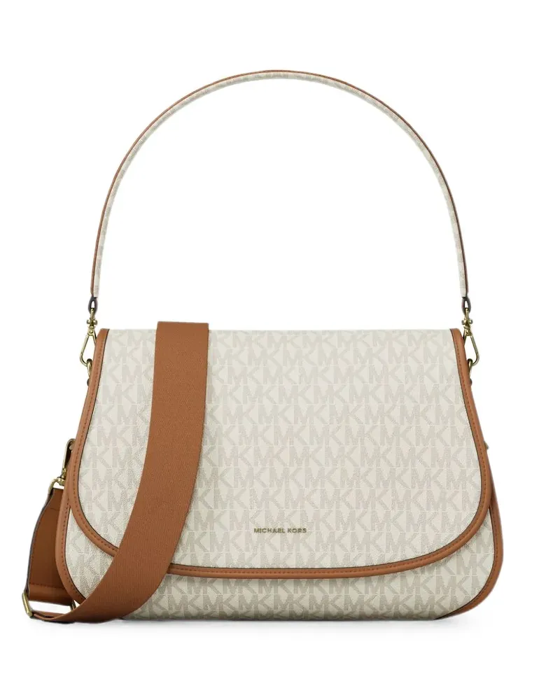 Michael Kors Mittelgroße Holmes Kuriertasche mit Logo - Nude Nude