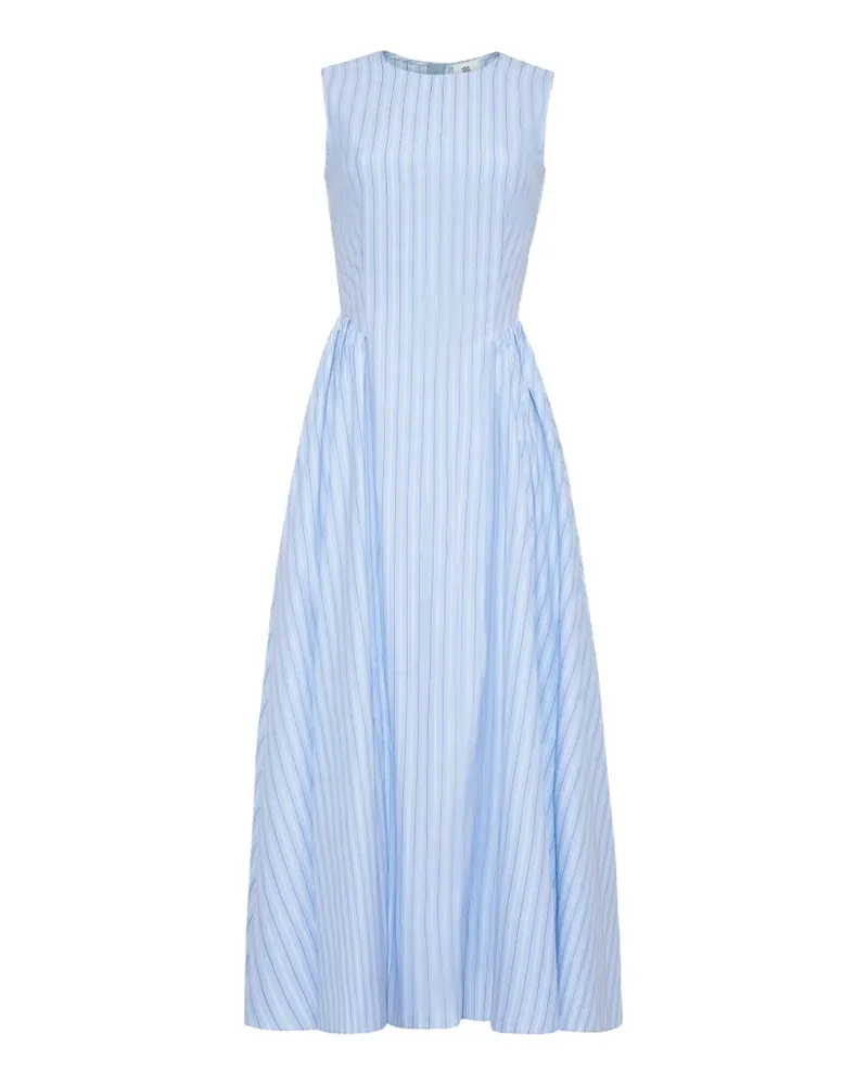 Adam Lippes Gestreiftes Aliena Maxikleid - Blau Blau