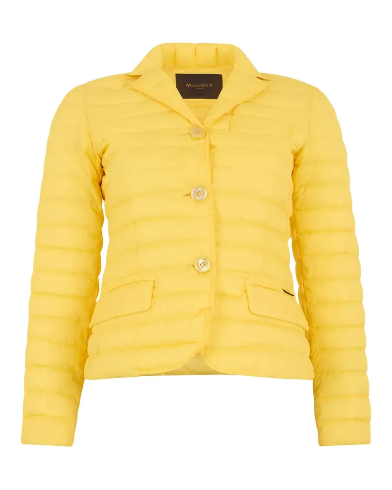 MOORER Aspen-Op quilted button-up jacket - Gelb Gelb