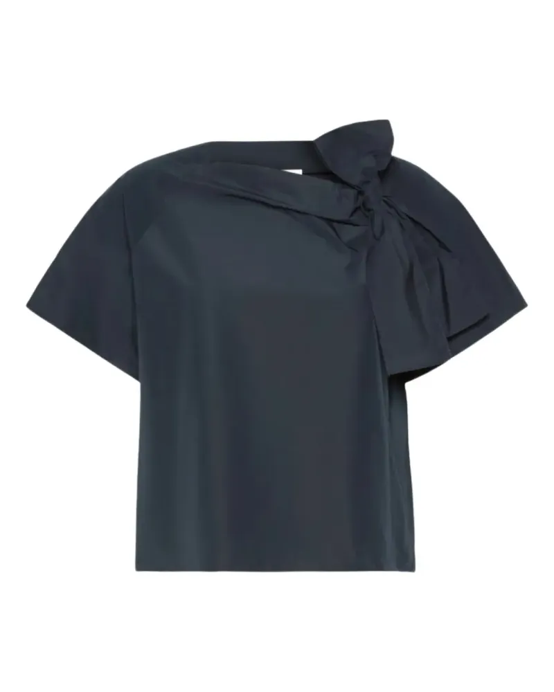 Max Mara Taft-Bluse aus Baumwollgemisch - navy - Blau Blau