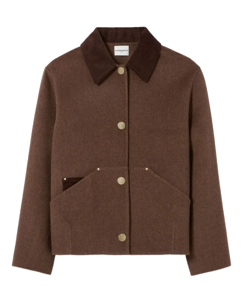 Claudie Pierlot Mantel mit Cordkragen - Braun Braun