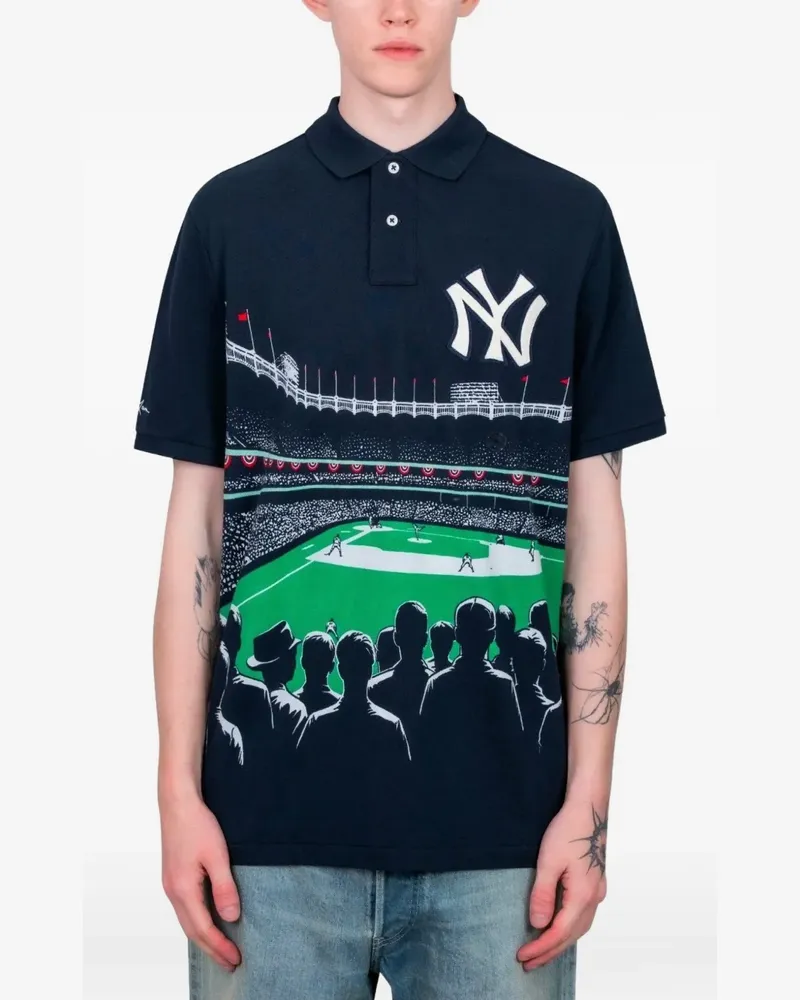 Ralph Lauren x Yankees logo-embroidered polo shirt - Blau Blau