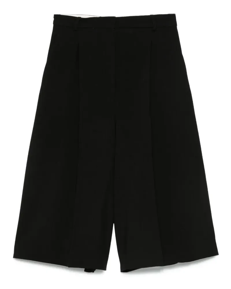 Rochas Shorts mit Falten - Schwarz Schwarz