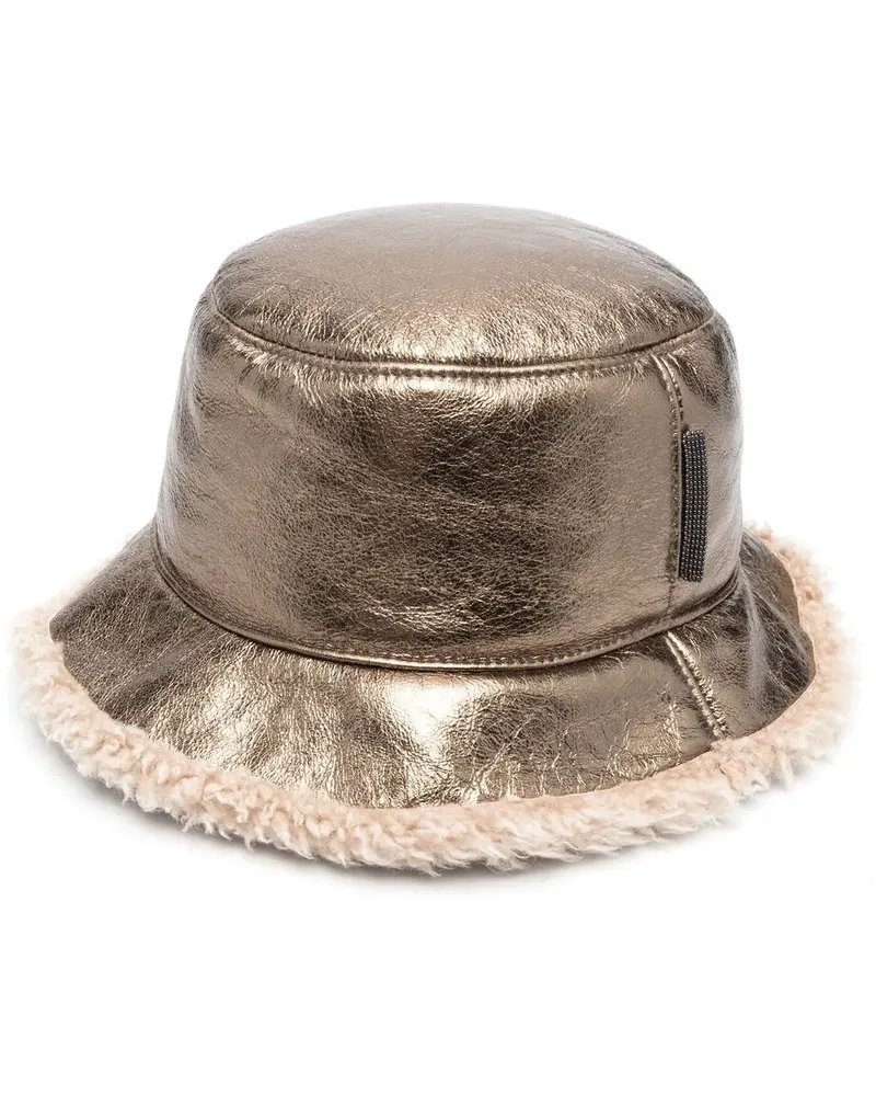 Brunello Cucinelli Fischerhut mit Pelzbesatz - Braun Braun